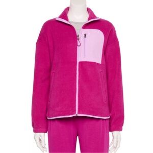 Fleece Zip-up Pink Jacket/Sweatshirt, Sz M